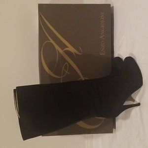 Enzo Angiolini Black Suede Boots
